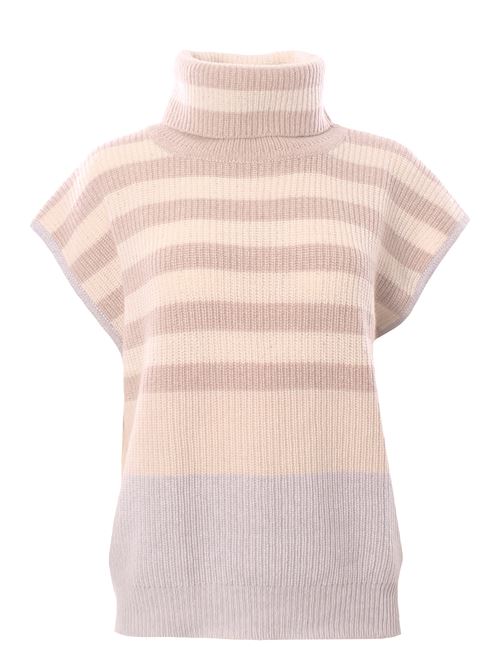 Collo alto smanicato in cashmere e lana LA FILERIA | 13240/37110060